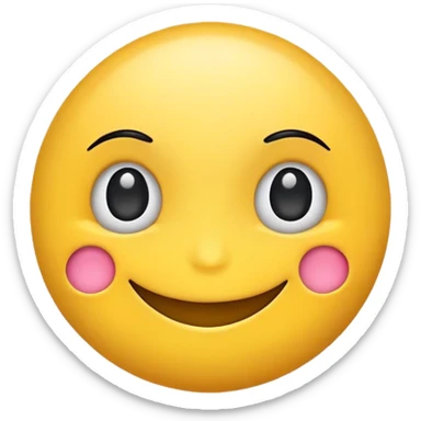 Smile emoji with eyelashes sticker