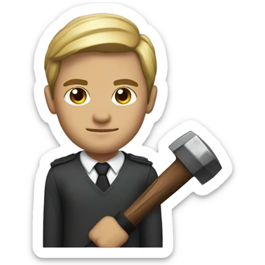 sophisticated defender with a hammer sticker