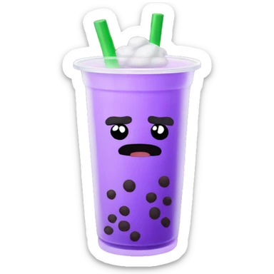 Purple boba tea  sticker