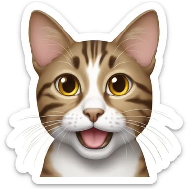Tabby cat sticker