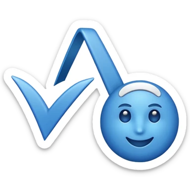 I want an meta varified blue tick emoji normal tick sticker