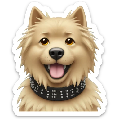 Black spiked collar sticker