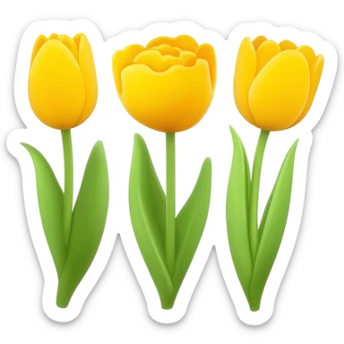 Yellow tulips sticker