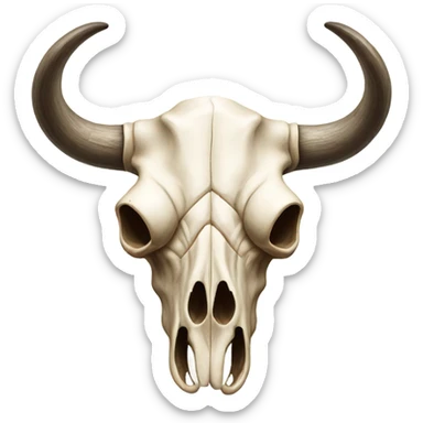 Western cow skull sticker