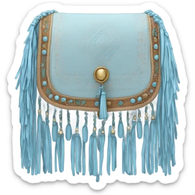 Light blue boho bag sticker