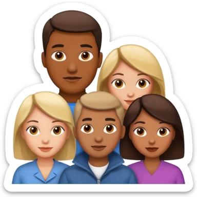 one guy and 4 girls sticker