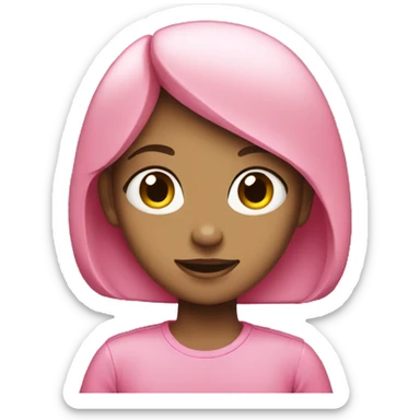 pink girl split sticker