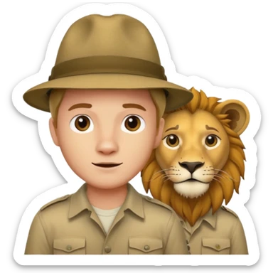 A man wanting to buy a lion. sticker