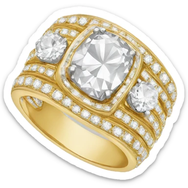 Bague or et diamants  sticker