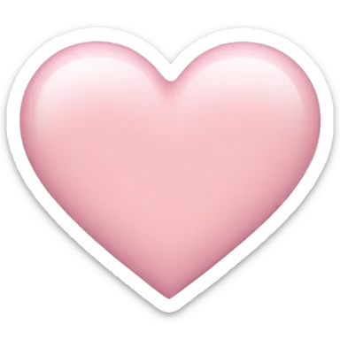 light pink heart sticker