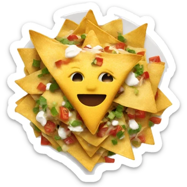 Supreme Nachos on a plate sticker