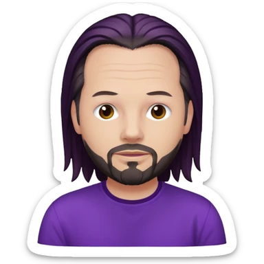 Jonathan Davis with purple shirt sticker
