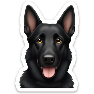 Black German shepherd  sticker