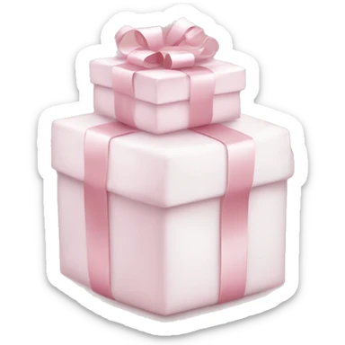 Light pink Christmas gifts under a white Christmas tree  sticker