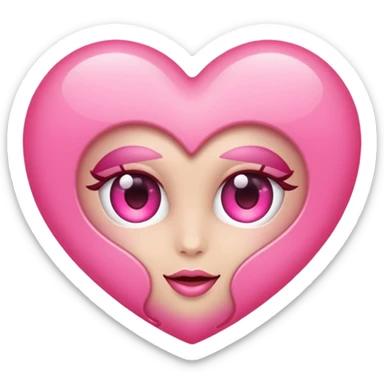 heart eyes in love so hot sticker