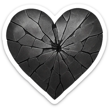 heart with a shattered glass effect sticker