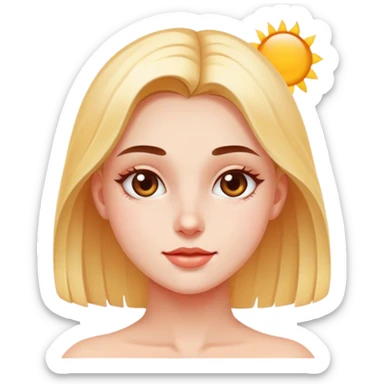 pretty girl in sunlight sticker