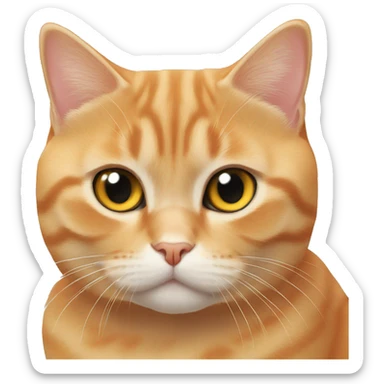 orange british shorthair cat sticker
