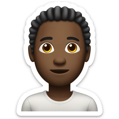 Black man with short ombré dreads  sticker