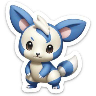 Shiny Minccino-Piplup-Oshawott-Meowstic-Hybrid (Full body) sticker
