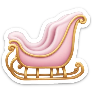 light pink sleigh sticker