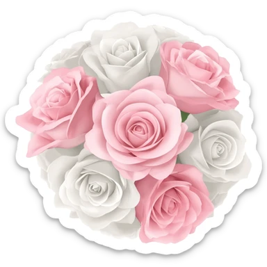 White and pink sticker