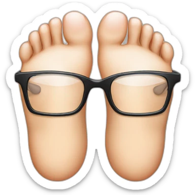 left toenail with glasses sticker