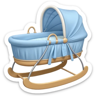 blue baby bassinet sticker
