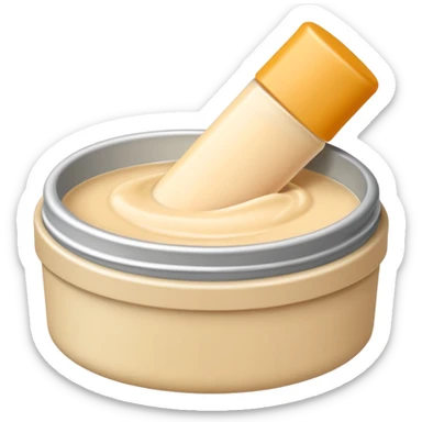 Beige tub of lip balm sticker