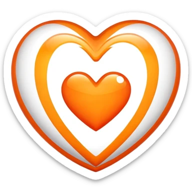 Tangerine Heart sticker