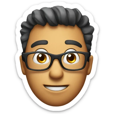 Amazed face with aero helmet and glasses  sticker