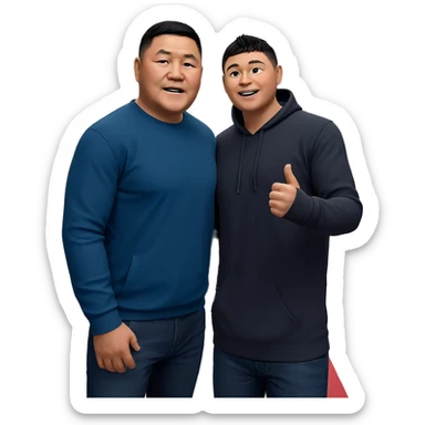 boys in casual attire sticker