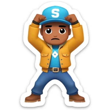 El primo brawl stars doing dab sticker