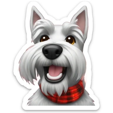 Scottish Terrier happy new year and fire works with me  sticker