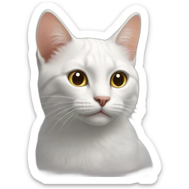 Cat on a cat sticker