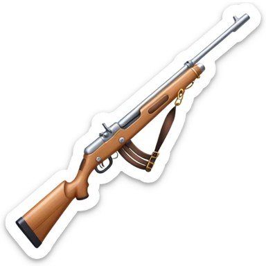 White practice colorguard rifle  sticker