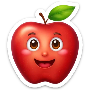 Manzana con cara sticker