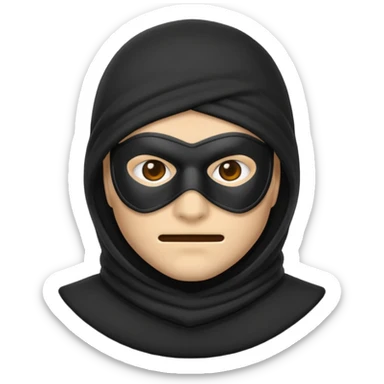 Robber emoji and sticker