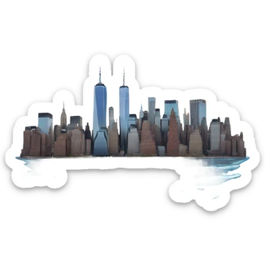new york city on water sticker
