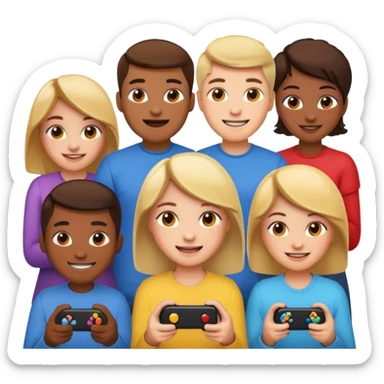 group gameing emoji sticker