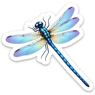 blue dragonfly sticker