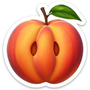 thicker Peach sticker