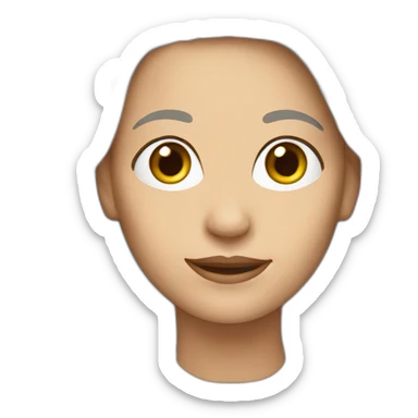 Mujer de 52 años con el pelo blanco sticker