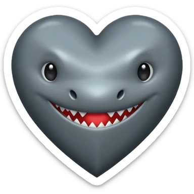 multiple shark emojis in the shape of a heart sticker