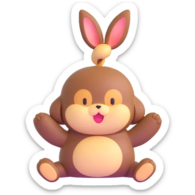 cute laid-back yuru-chara mascot sticker