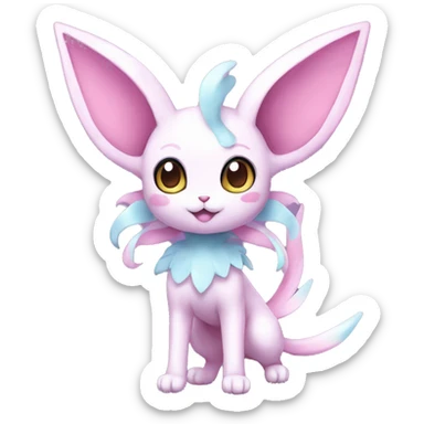 Kawaii Sylveon-Espeon-Pokémon full body sticker