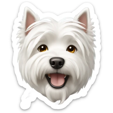 One White westies  sticker