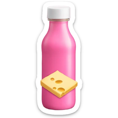 One pink hot and cheese sauce bottle sticker