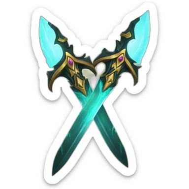twin blades of azzinoth sticker