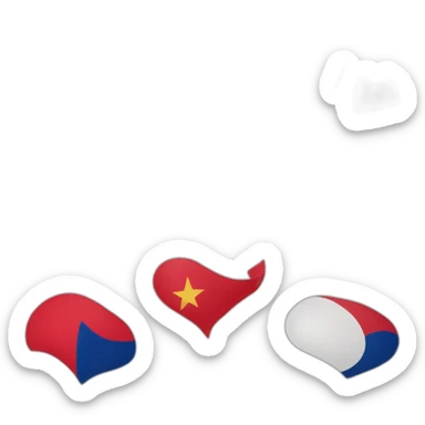 Cœur rouge avec le drapeau de la France et le drapeau du Maroc sticker